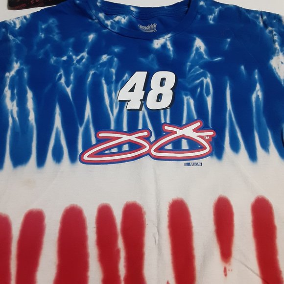 Hendrick Motorsports Nascar Jimmie Johnson #48 Tie Dye SS T Shirt in Size M - Picture 1 of 4